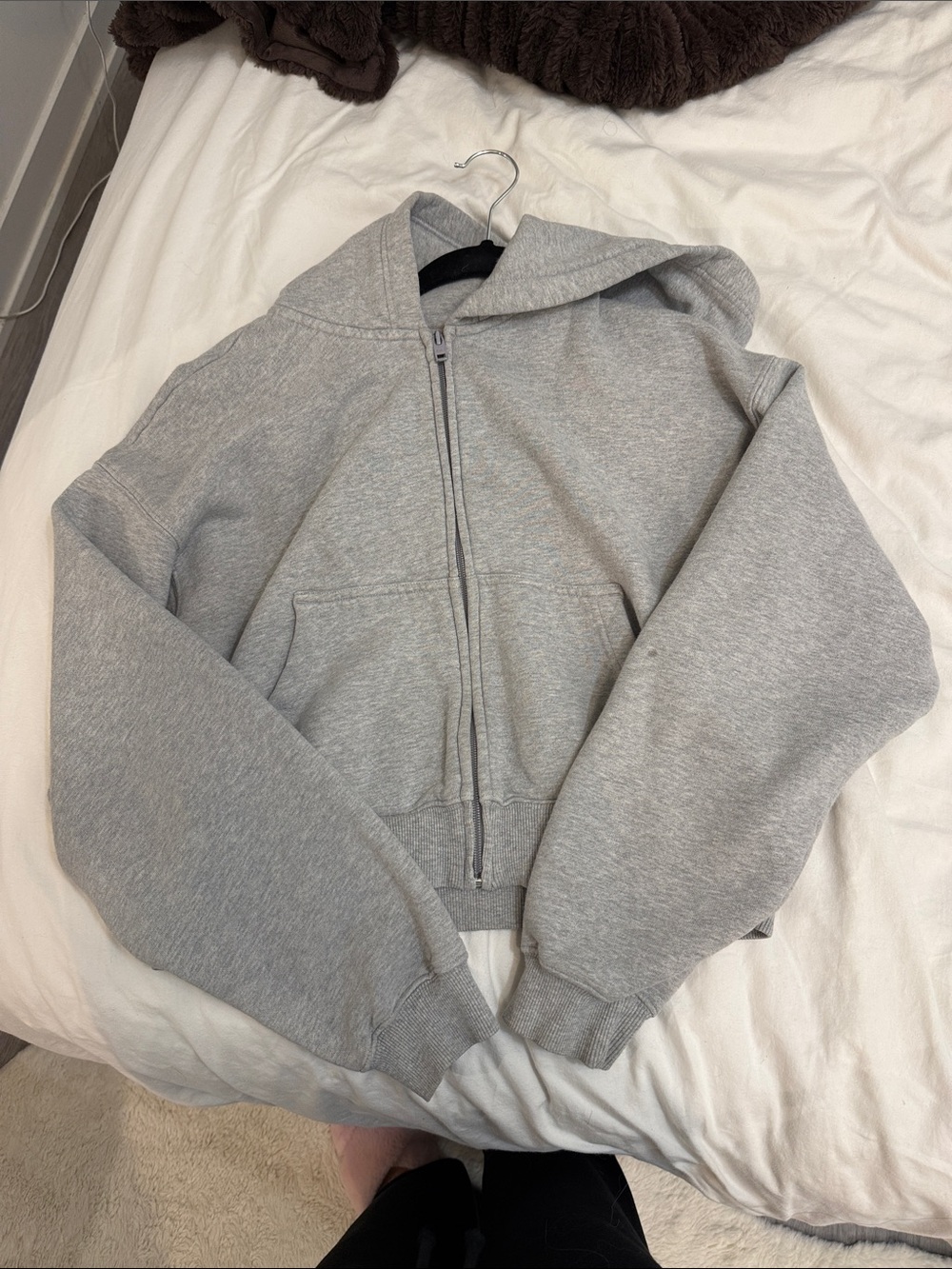 TNA Boyfriend zip up crop size medium